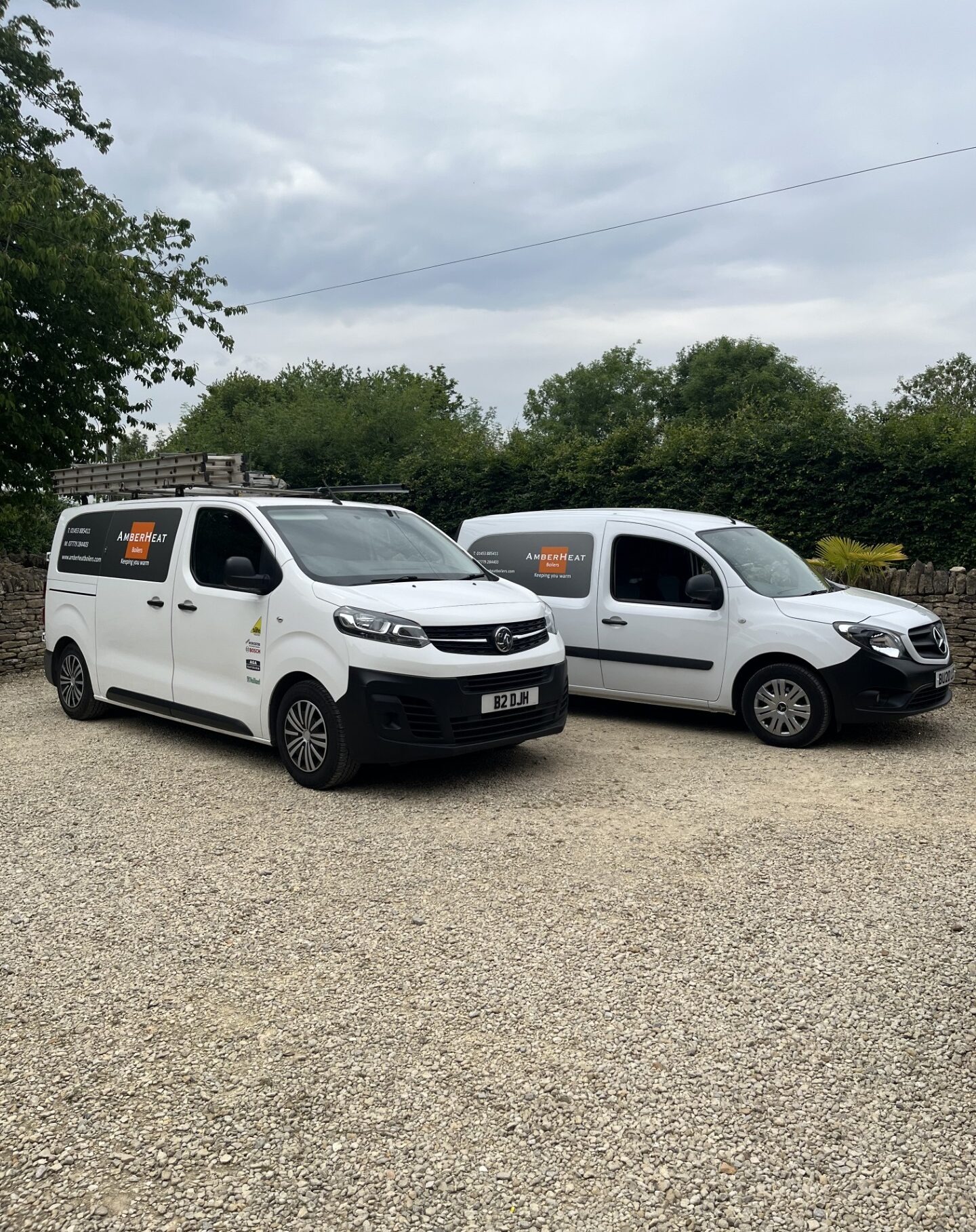 AmberHeat Boilers service vans ready to cover Stroud and surrounding Gloucestershire areas